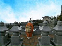 永代供養塔　阿弥陀如来像　「やすらぎの郷」合同回向