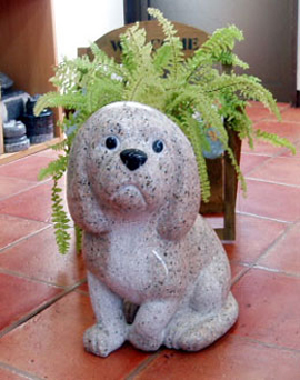 ペットの彫刻　犬