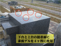 上台に泰震ゲル配置