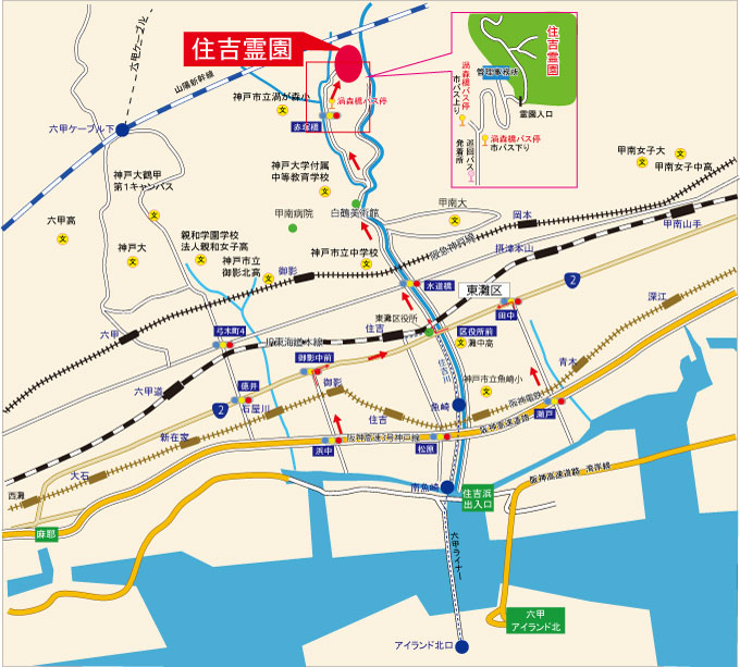 住吉霊園・案内図