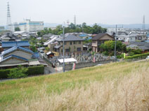 淀川の堤防よりの風景