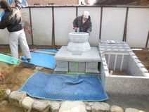 観音像台座据付