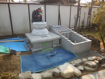 観音像台座据付