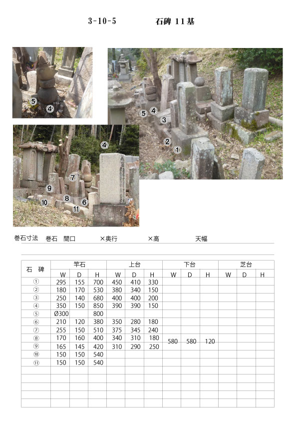 墓地の現状調査