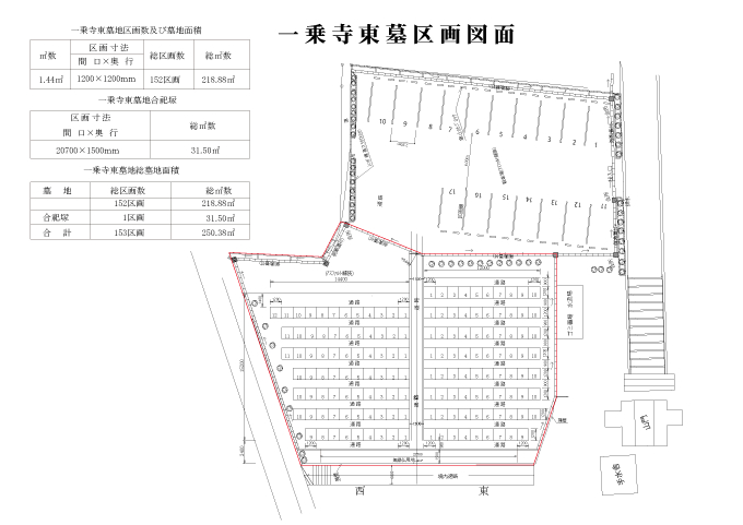 新規墓地区画図