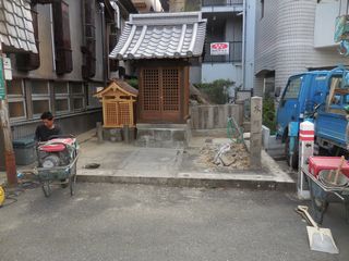 玉垣撤去工事