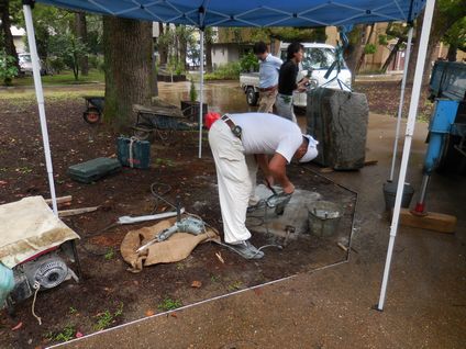 ステンレスアンカーの穴空け
